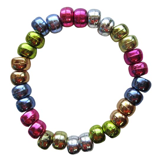 12 Packs: 280 ct. (3,360 total) Metallic Pony Beads by Creatology